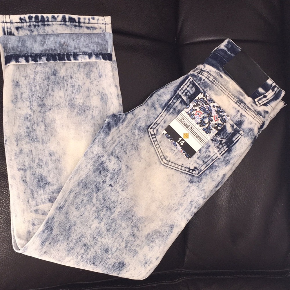 Distressed youth male jeans